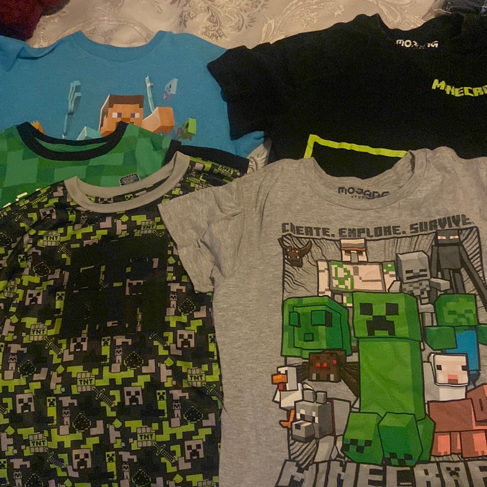 Minecraft shirts kids M L
